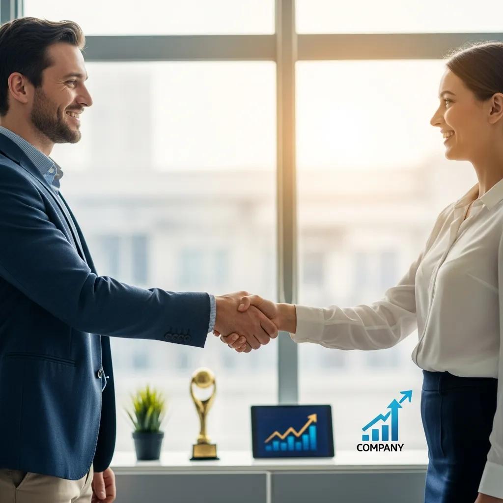 Client and consultant celebrating improved digital results after implementing local SEO